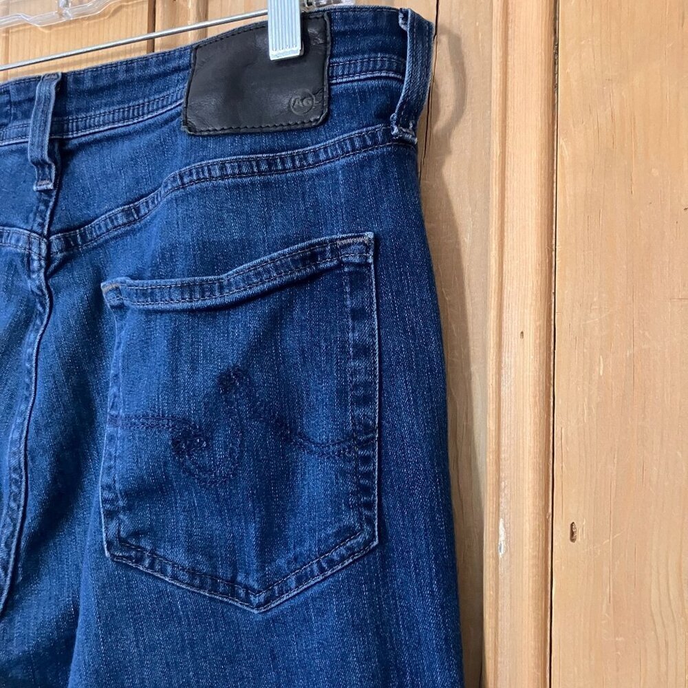 AG Mens Adriano Goldschmied CROP Everett Slim Straight Jeans 33x28 Blue AN EXC - Picture 10 of 12